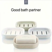 Porte-savon en plastique, boîte à savon, porte-savon à double couche pour la douche, la salle de bain ou la cuisine, étui à savon de voyage portable, décoration de salle de bain d'été