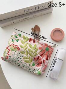 1pc Fashion Thick Canvas Makeup Bag With Inner Lining, Large Capacity For Skincare, Foundation, Perfume, Lipsticks & Other Accessories, Zipper Closure, Open Pocket Design, Convenient For Travel Makeup Travel Toiletry Organizer Essentials Gifts Storage Zipper Accessories Nail Bag, Bags, Makeup Bag, Vanity, Travel, Make Up Bag, Storage, Makeup Organizer, Toiletry Bag, Desk Organiser, Cosmetic Bag, Makeup Pouch, Make Up Organizer, Vanity Accessories, Make Up Pouch, Make Up Bags,Makeup Bag,Make Up Bag,Makeup Bags,Cosmetic Bag,Makeup Organiser,Travel,Makeup Pouch,Bag,Vanity,Make Up Pouch,Travel Essentials,Pouch Bag,Make Up Bags,Bags,Travel Essential,Vanity Accessories,Small Makeup Bag,Christmas Gifts,Pouch,Travel,Gifts For Women Travel Essential,Pouch,Clutch / Small Handbag, Makeup Organizer,Makeup Organize,Pouch,Brush Holder,Mini Pouch,Large Capacity Pouch,Gifts For Women,Christmas Gifts,Gift Ideas For Women - Multicolor - View 10