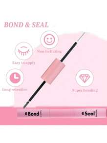 Lash Bond And Seal 10ml Individual Lashes Glue And Seal Super Strong Hold Lash Extension And Lash Glue Remover 5ml Tweezers Kitlash Glue,Eyelash Glue - Baby Pink - View 2
