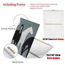 1 bucă tablouri abstracte moderne de cai - Artă în ulei pictată manual fără rame cu cai albi și negri, perfecte pentru decor acasă și birou, cadou ideal pentru iubitorii de cai - disponibil în mai multe dimensiuni - Multicolor - Vizualizare 11