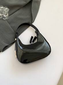 Bolso de mano con cristales para mujer, de moda y versátil, con correa de hombro ajustable para llevar como bandolera, adecuado para uso diario y viajes - Negro - Ver 5
