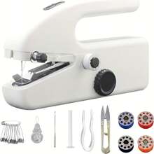 10pcs/44pcs/55pcs Set For Beginners, Mini Portable Quick Sewing Machine For Home Travel, DIY Handheld Sewing Equipment For Home Travel, Essential For Home Sewing And Gift Giving (Note: Can Only Be Used For Thin Fabrics/Accessories With Random Color)