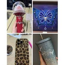 500 件/1000 件树脂 DIY 果冻水钻，平底迷你圆形水钻，适用于手机壳、鞋子、服装装饰，2 毫米/3 毫米/4 毫米/5 毫米/6 毫米 - 深藍 - 查看 4