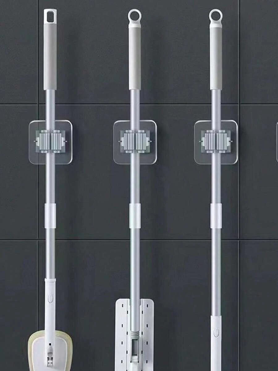 3 szt., uchwyt na mopy, bezśladowy klips do mopów, bezpłatny dziurkacz, uchwyt na miotłę, klips do mopów, łazienka, wieszak ścienny do łazienki