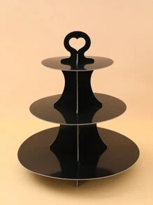1pc Solid Color Cake Stand, Decoration For Birthday, Baby Shower, Family Holiday Party, Food Display Rack, Cake Stand, Baking Cake Decor - Multicolor - View 6