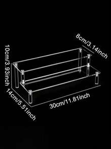 1 件亚克力化妆品收纳盒，多层展示架，适用于香水、护肤品、化妆品、浴室、卧室、家居装饰，坚固的梯形设计 - 彩色 - 查看 15