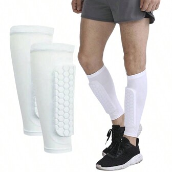 1 Pair Anti-Slip Leg Sleeves, Soccer Socks Shin Guards, Sports Accessories