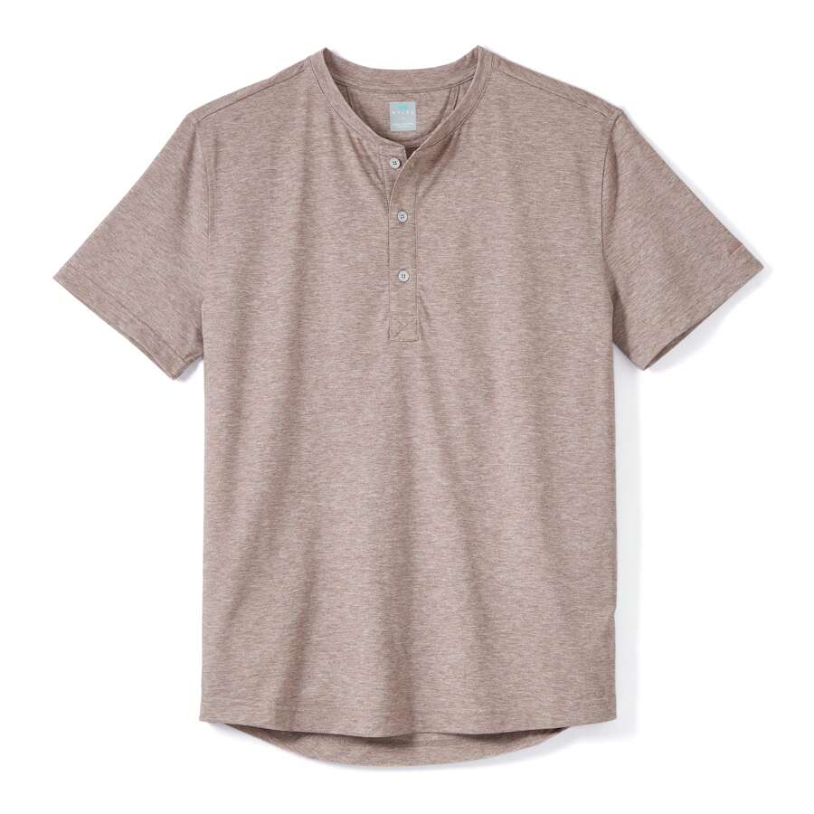 Everyday Henley Short Sleeve In Heather Clay - Xem 1
