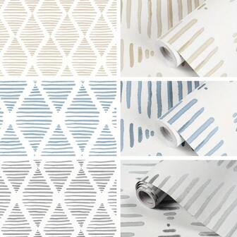 1 Roll 17.3"X118" Self-Adhesive Wallpaper With Rhinestone Stripes, Khaki/Blue/Black Color, For Wall & Furniture Renovation, Renovation Stickers Peel Wall Panels, Wall Paper, Wallpapers, Spring Decoration Items Refresh Your Home, Rama Decoration Stickers