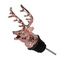 Zinc Alloy Deer Head Wine Pourer Unique Stag Wine Bottle Stoppers Wine Aerators Bar Tools Kitchen Accessories