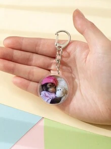 1 Pc Acrylic Cute Chimpanzees Keychain Funny Animal Theme Keychain Pendant Backpack Ornament/Bag Accessories/School Bag Accessories/Purse Pendant/Friend's Gifts Car Accessories Bag Charm Backpack For School