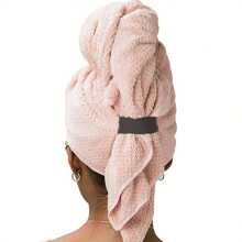 1 pièce Extra large serviette pour envelopper les cheveux avec bande élastique