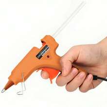50件套电动热熔胶枪套装，快速预热，迷你热熔胶枪套装，适用于DIY手工制作和快速家居维修（橙色） - 英規插(220-240V) - 查看 9