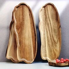 Bandeja de madeira natural, decoração rústica para casa, bandeja de madeira multiuso, bandeja de madeira para sabonetes, toalhas, bijuterias, velas, aromas, vasos, joias, adequada para banheiro, penteadeira, armazenamento, área externa, festa, presentes de casamento e ocasiões especiais