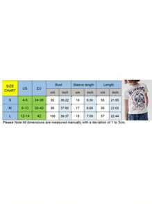 Women's Summer Graphic Tees Casual Short Sleeve Round Neck Loose T-Shirts Streetwear Blouses - 黃色 - 查看 5