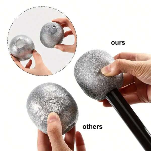 Shiny Microphone Prop - Perfect For Parties, Photo Booths And Stage Performances | Plastic, No Batteries Required | Ideal Gift For Band, Star Dreamers, Holiday Party Performers Birthday