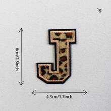 (A-Z) Leopard Letter Patches On Chenille Iron, Alphabet Patches On Alphabet Embroidered Clothing, Dresses, Hats, Jeans, Shoe Bags, DIY Supplies, Leopard,Grandma Mother's Day Gift,Mother's Day