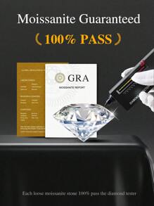 1 Stück Moissanit Verlobungsring Hochzeitsband 925 Sterling Silber Versprechen Ring Ewigkeitsring Jahrestags-Ring Luxus Schmuckgeschenke für Frauen