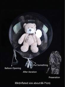 5 个 12 英寸 18 英寸 20 英寸 24 英寸 30 英寸透明泡泡氦气球，适用于婚礼、生日、情人节派对装饰 - 無色 - 查看 11