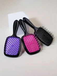 1pc Small Square Hollow Comb Honeycomb Grid Comb Smooth Hair Comb Wet And Dry Dual Use Hairdressing Comb Scalp Massage Fluffy Made Valentines