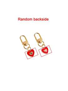 Letter Heart Pendant Keychain, Initial Letters A-Z Bag Pendant,Alloy Fashion Charm Key Ring,With Carabiner,Personalized Initial Key Holder For Backpack,Wallet,Headphone Case,For Friends, Family, And Couples Ideal Gift