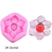 1pc 3D Silicone Flower Shape Mold For DIY - Pink - View 16