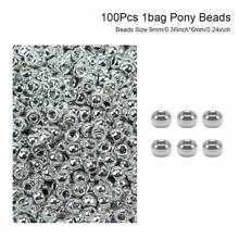 100/200pcs Acrylic Pony Beads Multicolor Plastic Bucket Beads For Jewelry Making DIY Braid Bracelet Necklace Pendant