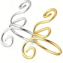 1/4Ergonomic Crochet Tension Ring For Left & Right Hand - Metal Yarn Guide, Ideal For All Seasons Knitting & Crochet Enthusiasts - Multicolor - View 4