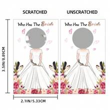 48 Who's The Bride Fun Scratch Cards, Fun Game Scratch Cards, Wedding Party Game Cards, Fun Game Cards For Bachelorette Party, Fun Party Game Cards - Multicolor - View 3