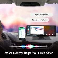 9.3-Inch Screen Support Carplayer/ For Android Auto Car Radio Stereo, Support Mirror Link Portable Smart Player +Rear Camera +64G TF Card