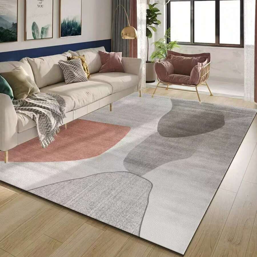 现代简约家居客厅地毯，咖啡桌厚地毯，防滑豪华卧室床边地毯，走廊地毯，婴儿爬行垫 - 彩色 - 查看 1