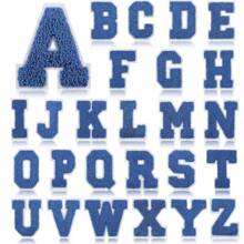 7CM, 1PC,26 PCS, Blue Patch, Black Patch ,PINK Patch ,White And Black Patch, 26 Blue English Letters A-Z, Shinier Letter Fashion Patch, DIY Sewing To Express Love, Unique Decorations For Clothing, Pants, Hats, Jeans, Wallet, Etc. - Blue - View 16