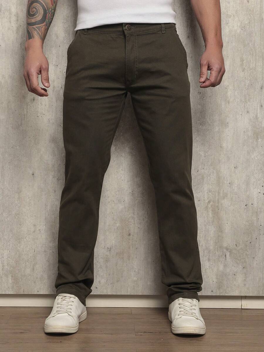 Men's Dark Green Ripped Jeans Skinny Quality With Pocket - xanh quân đội - Xem 1