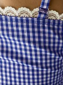 Gingham Tops For Women Y2K Plaid Cami Tank Top Vintage Aesthetic Spaghetti Strap Slim Fit Tank Fairycore Crop Tops