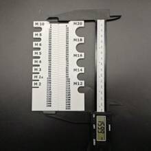 Screw Measuring Tool, Bolt Size Measuring Assistant, Screw Ruler, Measurement Range M2-M20 4-150mm, Compact And Portable - Black and White - View 4