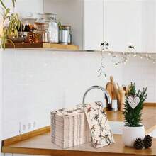 20 قطعة من مناشف الضيوف الورقية المزينة بالطيور لموائد الطعام وديكور الحمام، مبللة، لأعياد الميلاد وأعياد الزفاف والمناسبات السعيدة، حفلات عيد السنة الجديدة