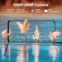 OUKITEL Smartphone C58 Pro senza contratto - 24GB+256GB Android 14 Display da 6,7 pollici 90Hz, Fotocamera AI da 50MP+8MP, Batteria 5150mAh, NFC, GPS, Dual SIM 4G, Sbloccato, Versione EU - Blu - Visualizzare 7