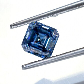 1pc High Quality Black Moissanite Loose Uncut Diamond Ascher Cut VVS Clarity, Suitable For Jewelry Making, Customizable