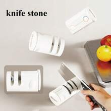 Multifunctional Knife Holder - With Sharpening Stone - Easy To Install And Use - Space-Saving And Stylish Kitchen Organizer - Multicolor - View 4