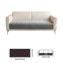 1pc Solid Color Waterproof Sofa Cover, Non-Slip, Pet-Friendly, Simple Style, Non-Sticky, Suitable For Bedroom, Living Room, Office Home Decor, Fits Single, Loveseat, 3-Seater, 4-Seater And Sectional Sofas