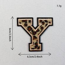 (A-Z) Leopard Letter Patches On Chenille Iron, Alphabet Patches On Alphabet Embroidered Clothing, Dresses, Hats, Jeans, Shoe Bags, DIY Supplies, Leopard,Grandma Mother's Day Gift,Mother's Day