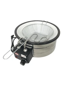 Fritadeira Eletrica Oléo Tacho Esmaltada 220v 05 Litros Industrial Cozinha Restaurante Tachão Esmaltado - Entrada do Brasil (220V) - Visão 7