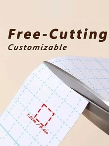 (5m/Roll + 10pcs Flower Nipple Covers) Lifting & Enhancing Bust Tape, Breathable Elastic Fabric Bust Tape With Self-Adhesive Nipple Covers, Strapless Bust Lift Tape Pads For Women - Khaki - View 4