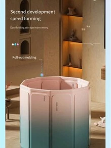 Bathtub Adult Bathtub Free Installation Quick Folding Portable Home PVC Swimming Enhanced Bathtub, No Inflatable - Ideal For Post-Workout Recovery, Cold Bubbles, Hot Relaxation, And Also Suitable For Home And Pool Use, Garden, Lawn And Pool Accessories Back To School