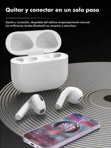 WTECH Auriculares Bluetooth OEM Audífonos inalámbricos Audífonos Bluetooth, GPS de tercera generación compatible con iPhone y Android, admite carga inalámbrica Magsafe