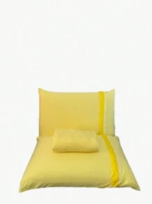 2-Piece Single Bed Sheet Set 100% Cotton Mesh - Sheet And Pillowcase - 24 Thread Count - 135 Grammage - Amarillo - Ver 2