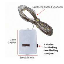 1/5/10/15Pack Fairy Lights Battery Operated,Holiday String Lighting Bedroom Living Room Fairy Lights Button Battery Garden Waterproof Christmas Decor - Little White Box Fairy Light String - View 11