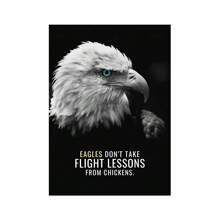 1pc Wall Arts Posters Modern Quotes Animals Inspirational Phrases Poster Printing Inspirational Words Wall Art Canvas Painting Tiger Lion Leopard Eagle Office Decoration Home Decoration Canvas Art, Frameless - Multicolor - View 27