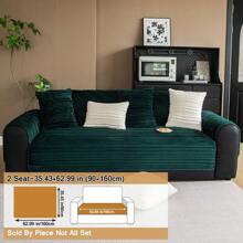 1 件简约风格柔软羊毛沙发套，4 季防滑宠物友好型沙发套，适用于卧室、客厅、办公室