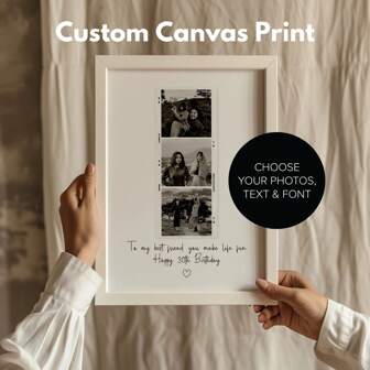 1 pieza Póster de lienzo sin marco personalizado, regalo de cumpleaños para la mejor amiga, regalo de cumpleaños para hermanas, regalo de Navidad, regalo de Año Nuevo, regalo ideal único para la sala de estar, el dormitorio, la oficina, la salita de té, la decoración del hogar
